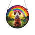 Beagle Rainbow Bridge Stained Glass Effect Suncatcher